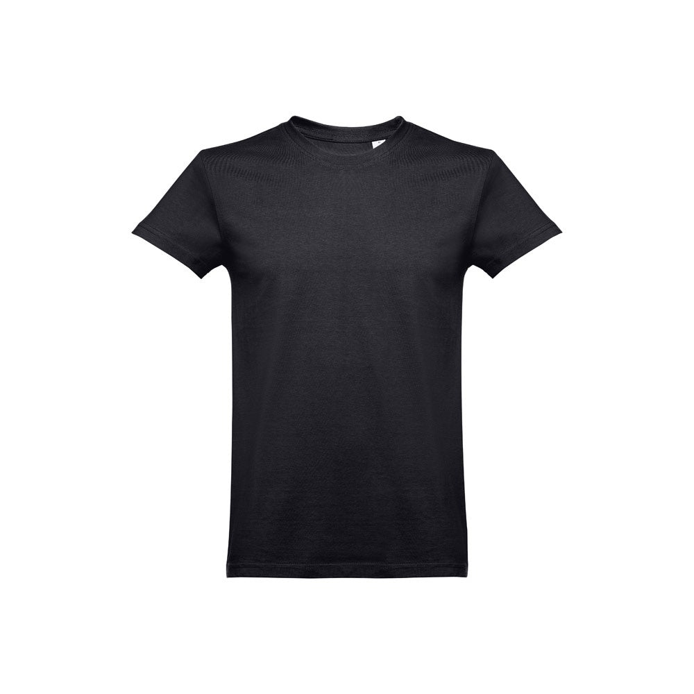 THC ANKARA promotional t-shirt in black (detail view) with custom logo branding