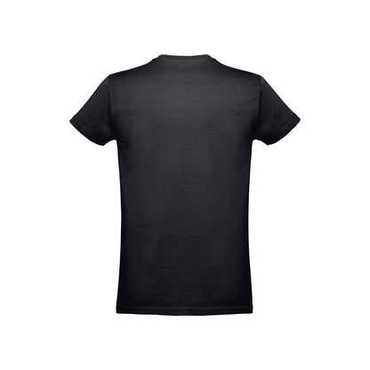 THC ANKARA promotional t-shirt in black (detail view) with custom logo branding