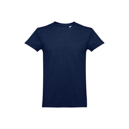 THC ANKARA promotional t-shirt in blue (detail view) with custom logo branding