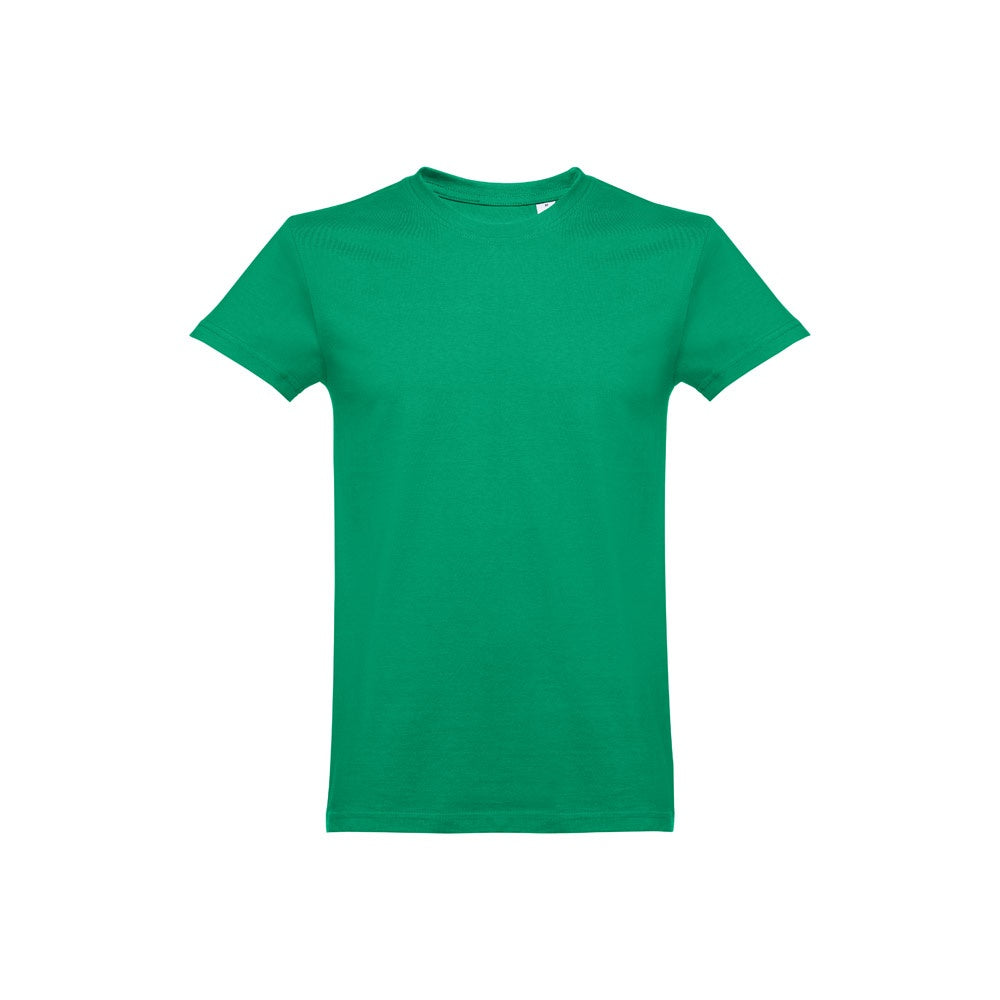 THC ANKARA promotional t-shirt in green (detail view) with custom logo branding