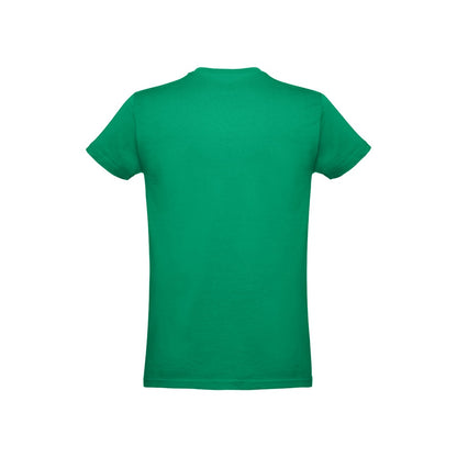 THC ANKARA promotional t-shirt in green (detail view) with custom logo branding