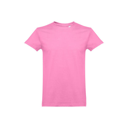 THC ANKARA promotional t-shirt in light pink (detail view) with custom logo branding