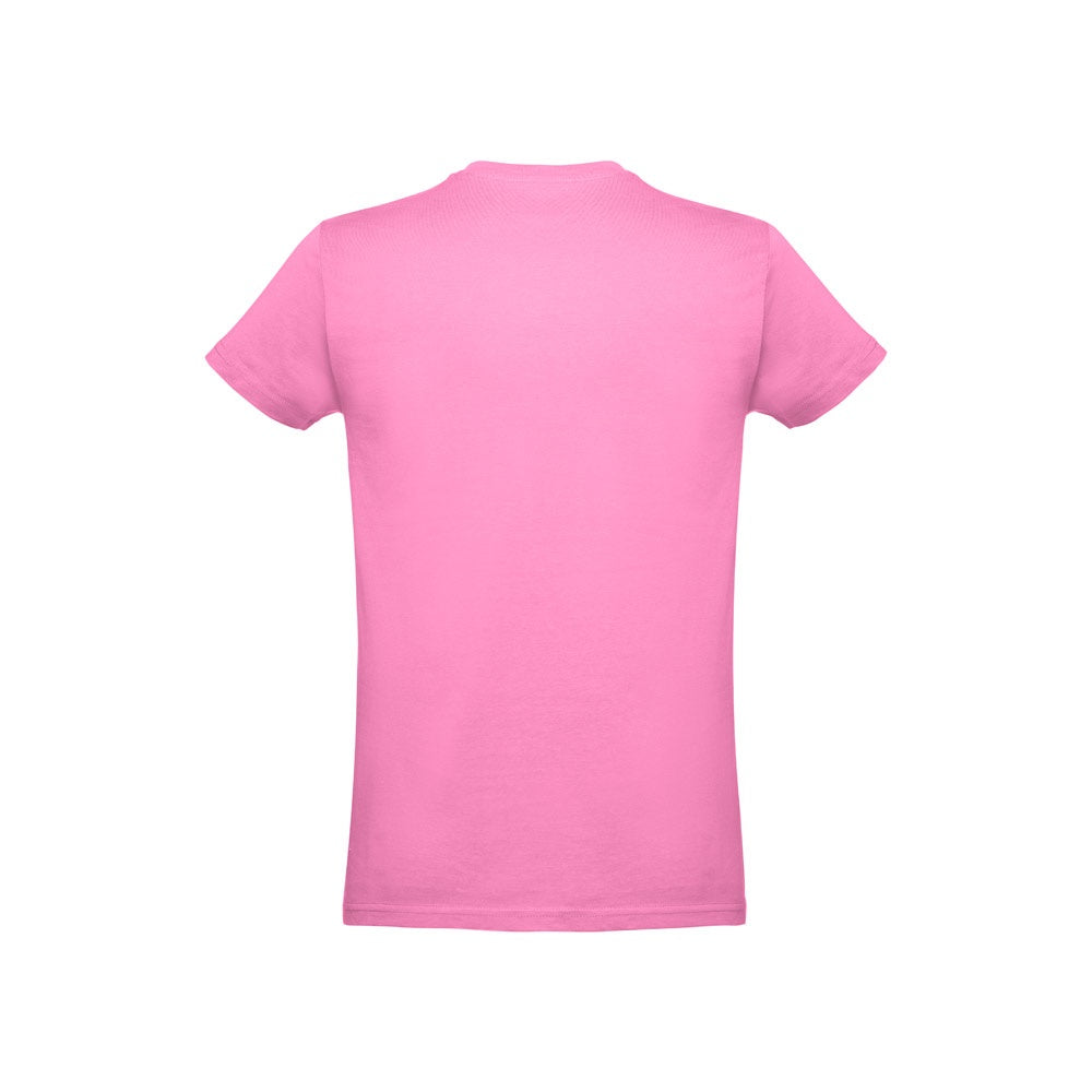 THC ANKARA promotional t-shirt in light pink (detail view) with custom logo branding
