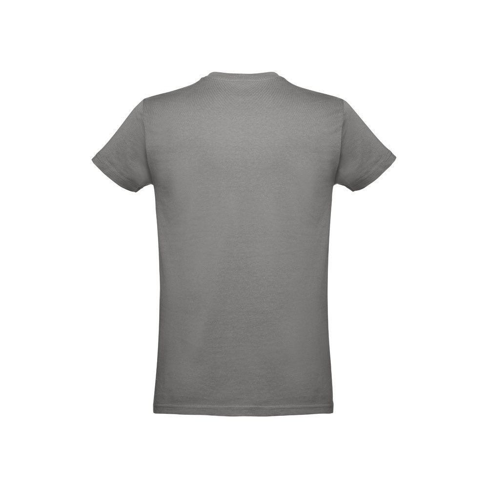 THC ANKARA promotional t-shirt in grey (detail view) with custom logo branding