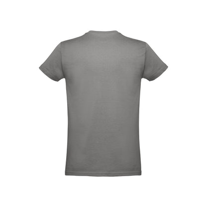 THC ANKARA promotional t-shirt in grey (detail view) with custom logo branding