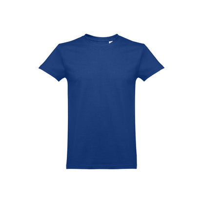 THC ANKARA promotional t-shirt in royal blue (detail view) with custom logo branding