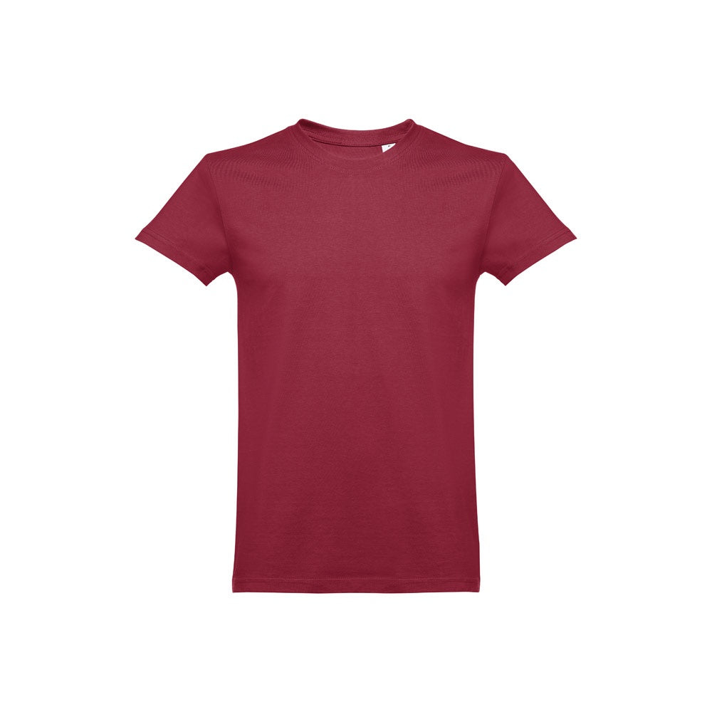 THC ANKARA promotional t-shirt in burgundy with custom logo branding
