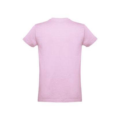 THC ANKARA promotional t-shirt in lilac (detail view) with custom logo branding