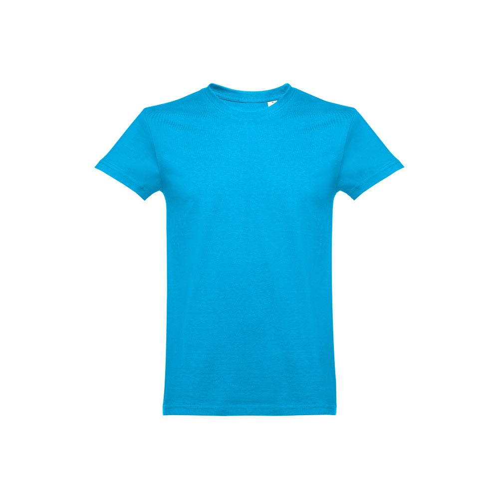 THC ANKARA promotional t-shirt in acqua blue with custom logo branding