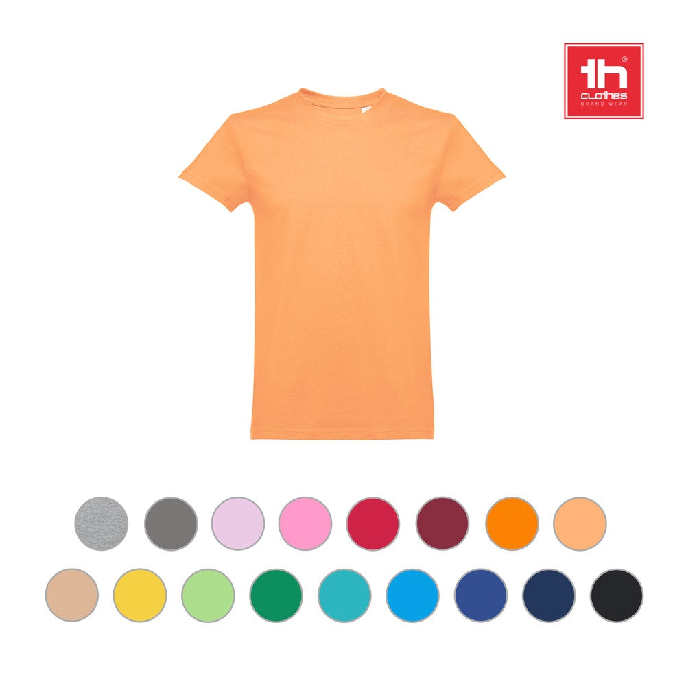 THC ANKARA promotional t-shirt in turquoise blue with custom logo branding