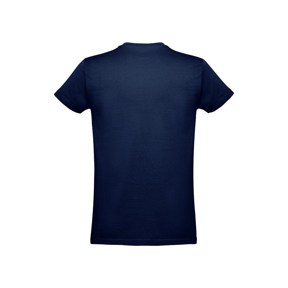 THC ANKARA 3XL promotional t-shirt in blue (detail view) with custom logo branding