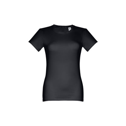 THC ANKARA WOMEN promotional t-shirt in black with custom logo branding