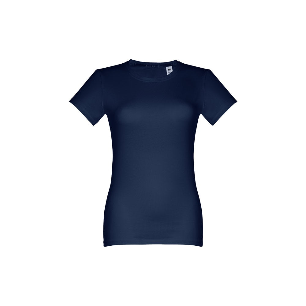 THC ANKARA WOMEN promotional t-shirt in blue with custom logo branding