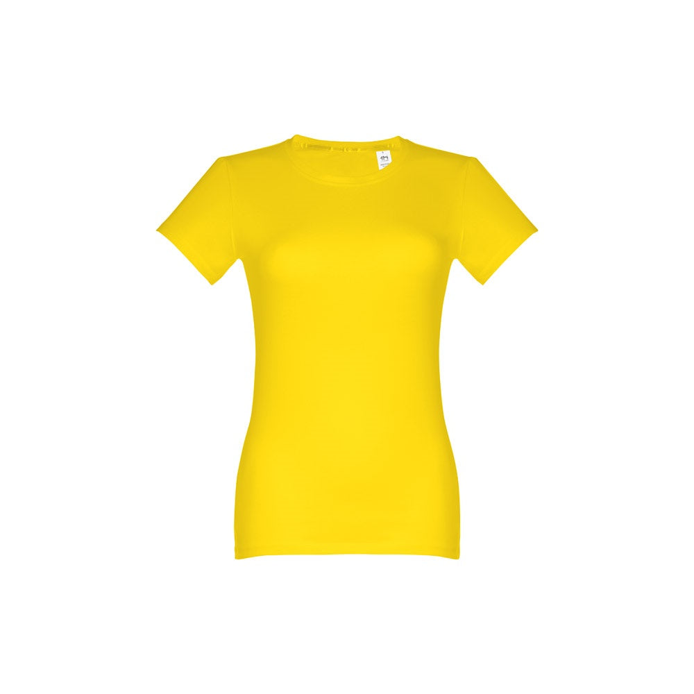 THC ANKARA WOMEN promotional t-shirt in yellow with custom logo branding