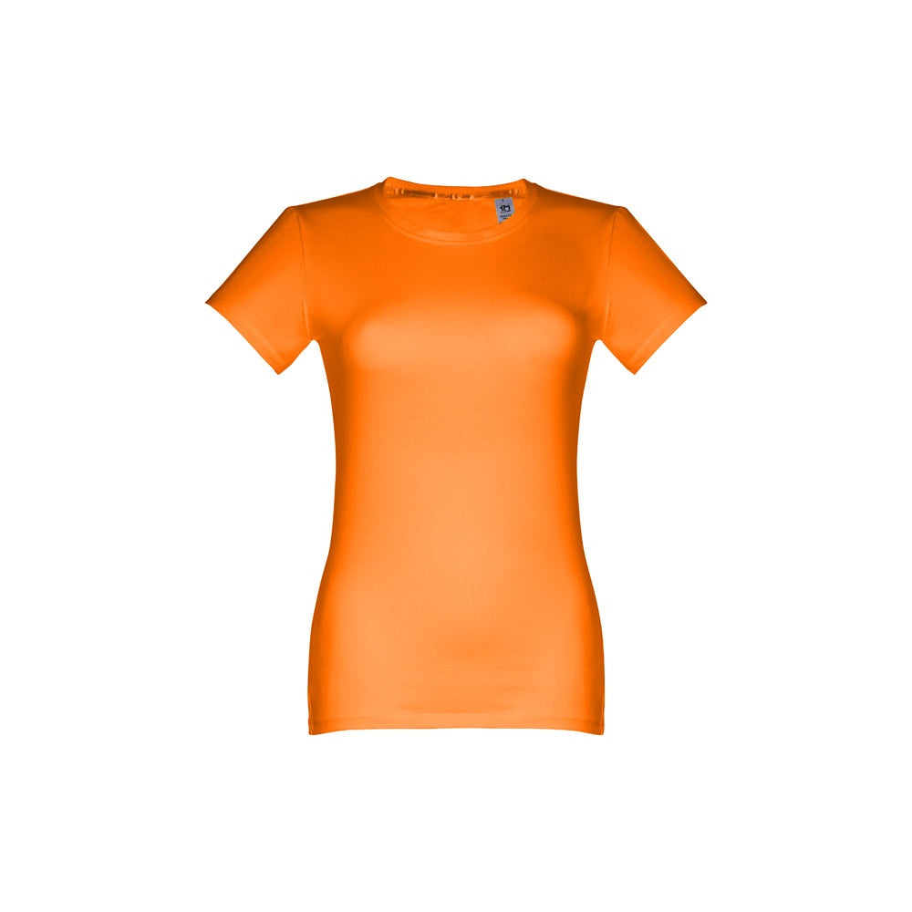 THC ANKARA WOMEN promotional t-shirt in orange with custom logo branding