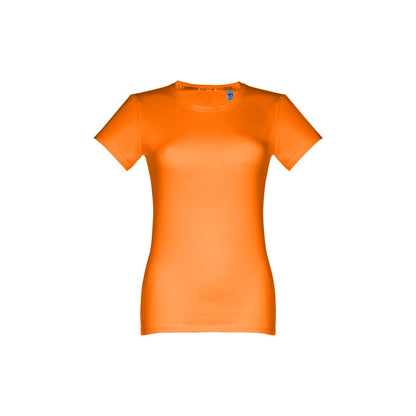 THC ANKARA WOMEN promotional t-shirt in orange with custom logo branding