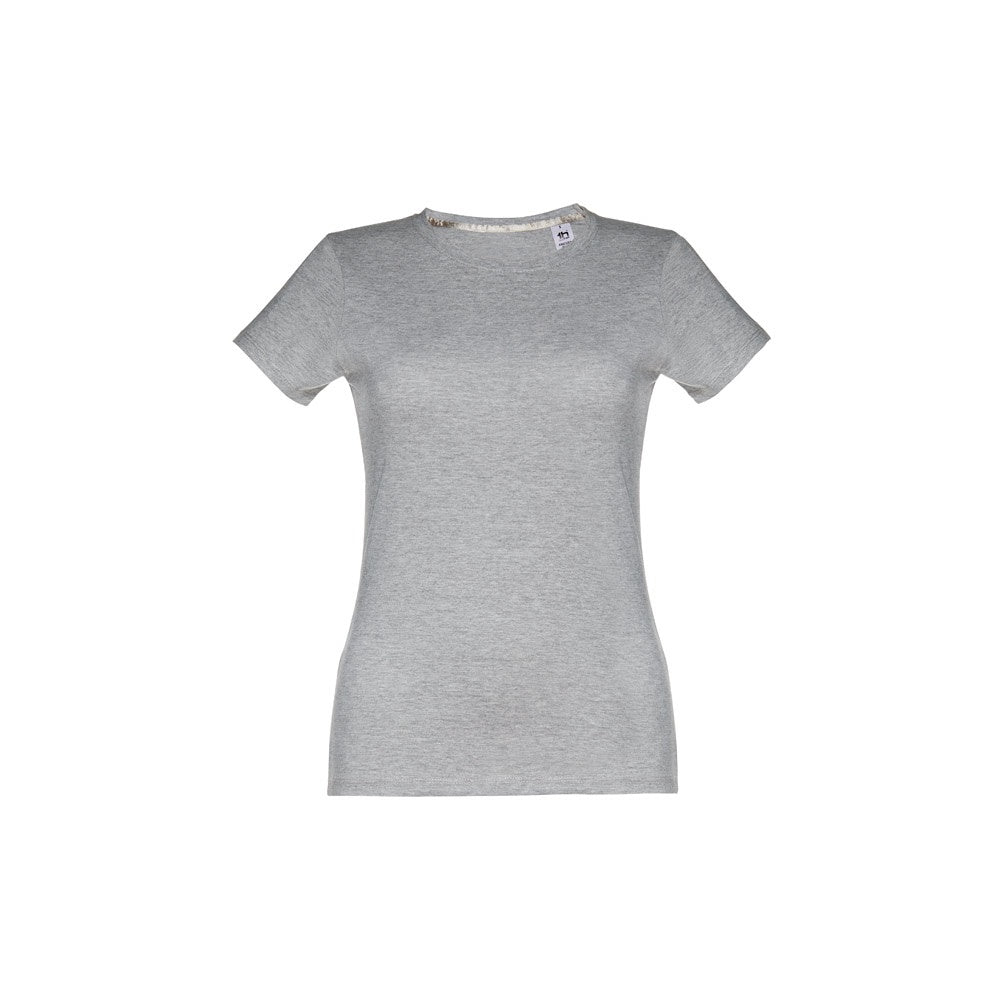 THC ANKARA WOMEN promotional t-shirt in heather light grey with custom logo branding