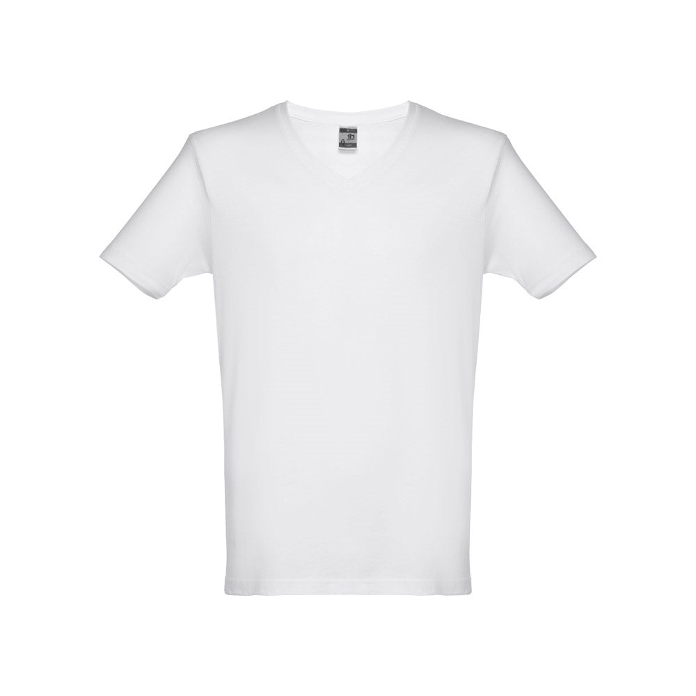 THC ATHENS WH promotional t-shirt in white with custom logo branding
