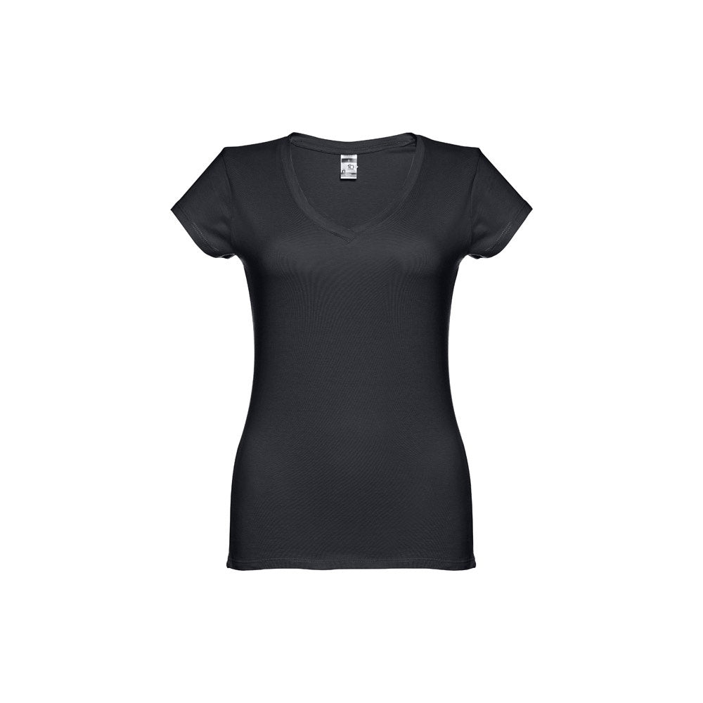 THC ATHENS WOMEN promotional t-shirt in black with custom logo branding
