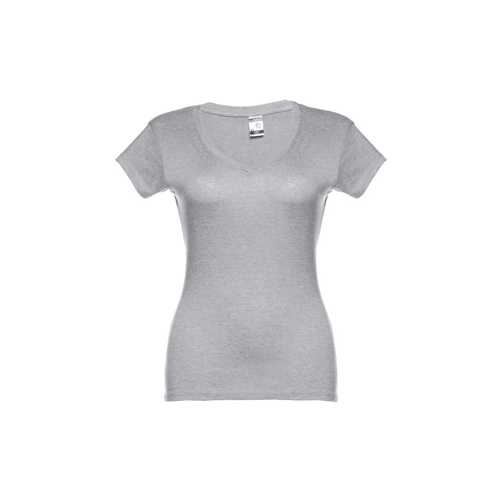 THC ATHENS WOMEN promotional t-shirt in heather light grey with custom logo branding