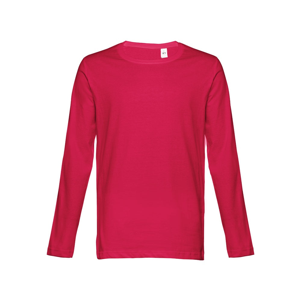 THC BUCHAREST promotional t-shirt in red with custom logo branding