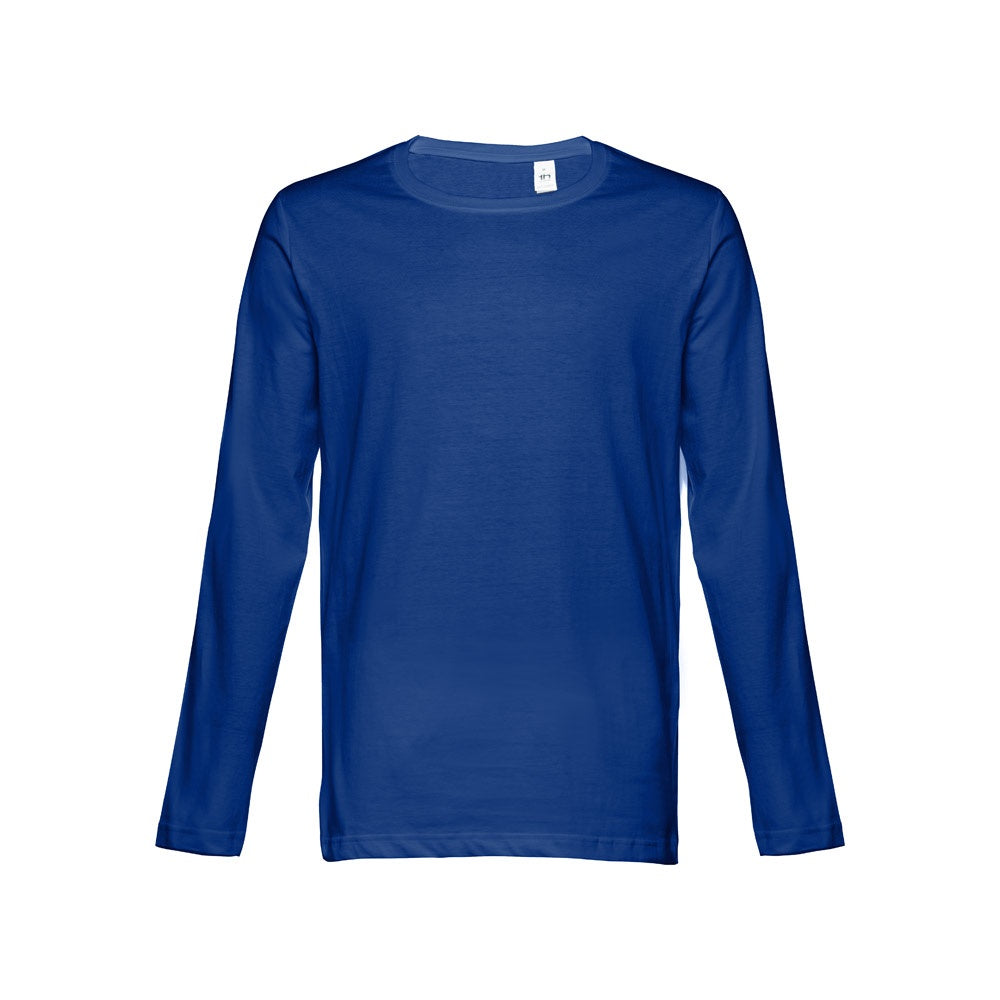 THC BUCHAREST promotional t-shirt in royal blue with custom logo branding