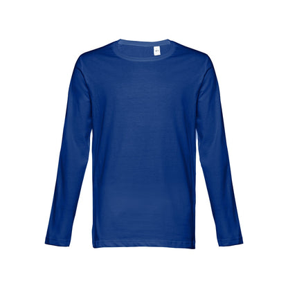 THC BUCHAREST promotional t-shirt in royal blue with custom logo branding
