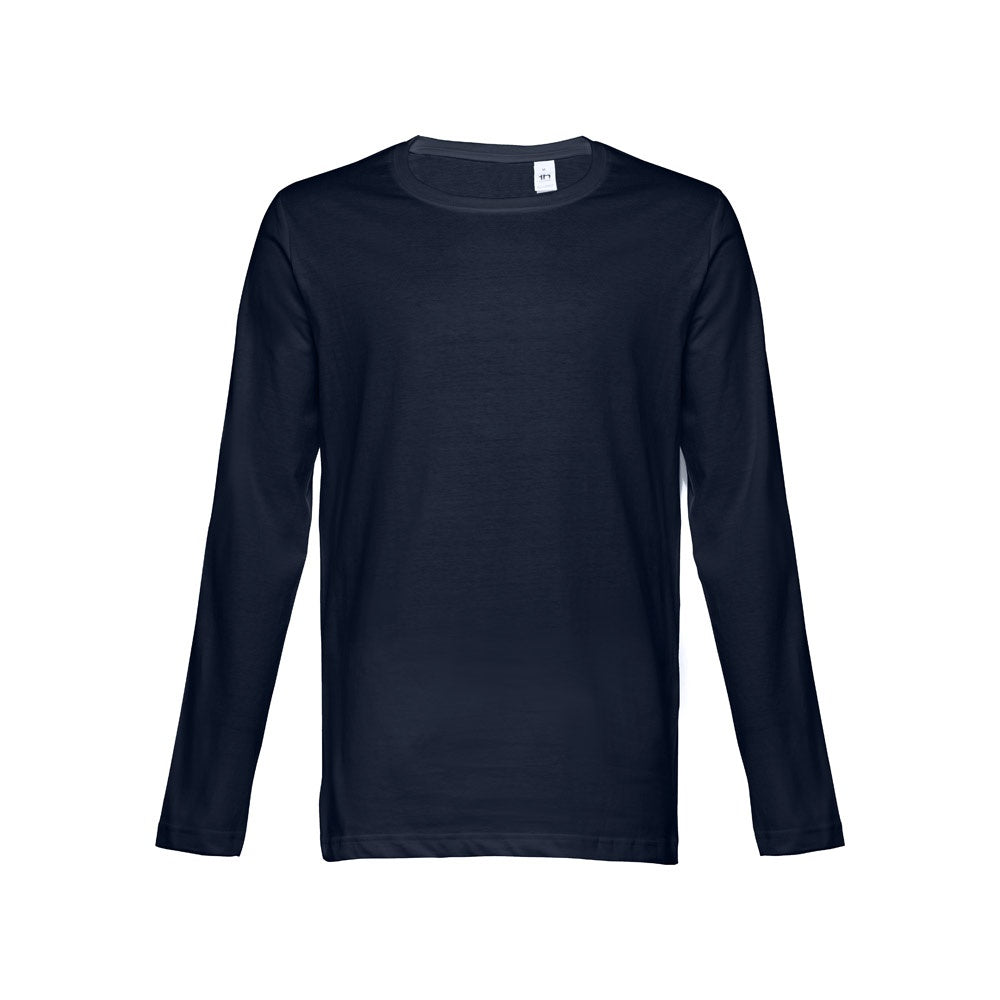 THC BUCHAREST promotional t-shirt in navy blue with custom logo branding