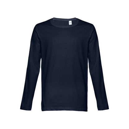 THC BUCHAREST promotional t-shirt in navy blue with custom logo branding