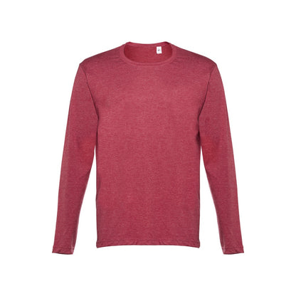 THC BUCHAREST promotional t-shirt in heather red with custom logo branding