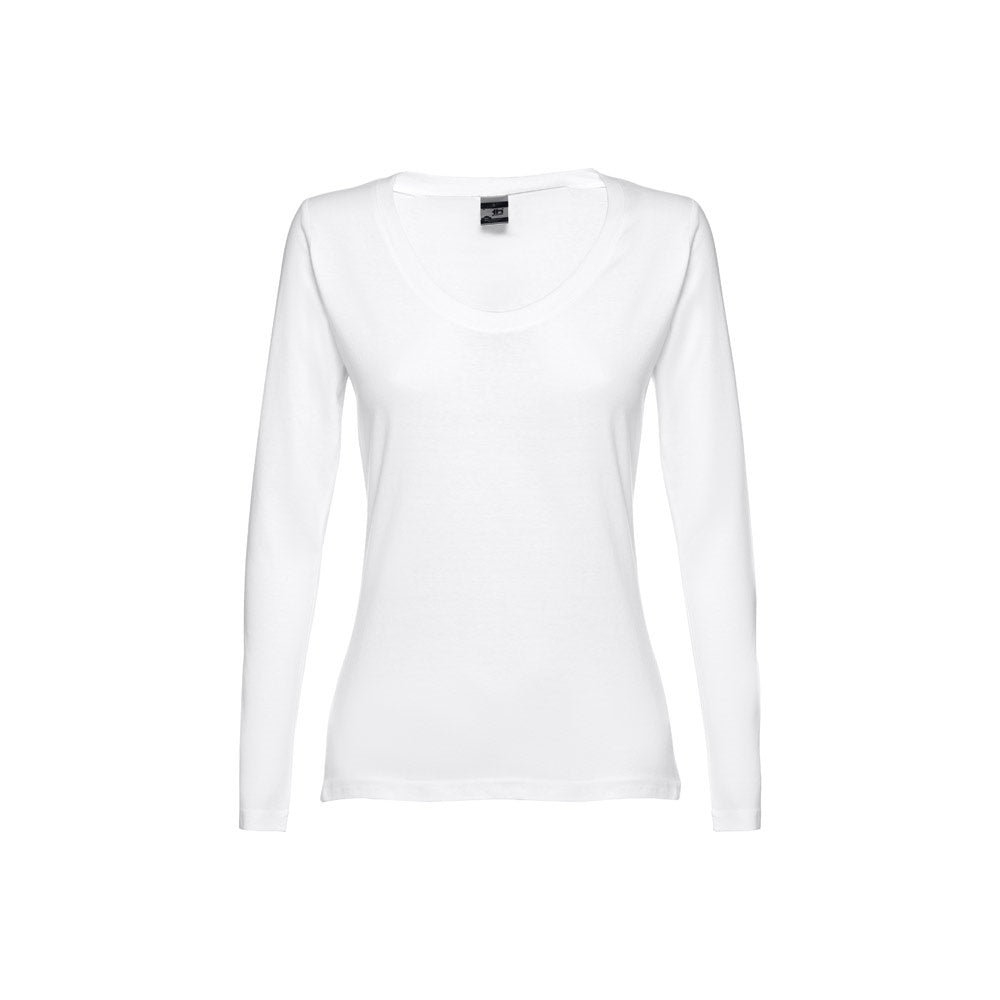 THC BUCHAREST WOMEN WH promotional t-shirt in white with custom logo branding