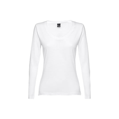 THC BUCHAREST WOMEN WH promotional t-shirt in white with custom logo branding