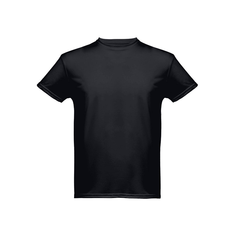 THC NICOSIA promotional t-shirt in black with custom logo branding