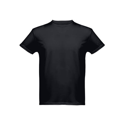 THC NICOSIA promotional t-shirt in black with custom logo branding