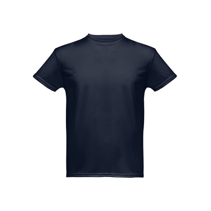 THC NICOSIA promotional t-shirt in navy blue with custom logo branding