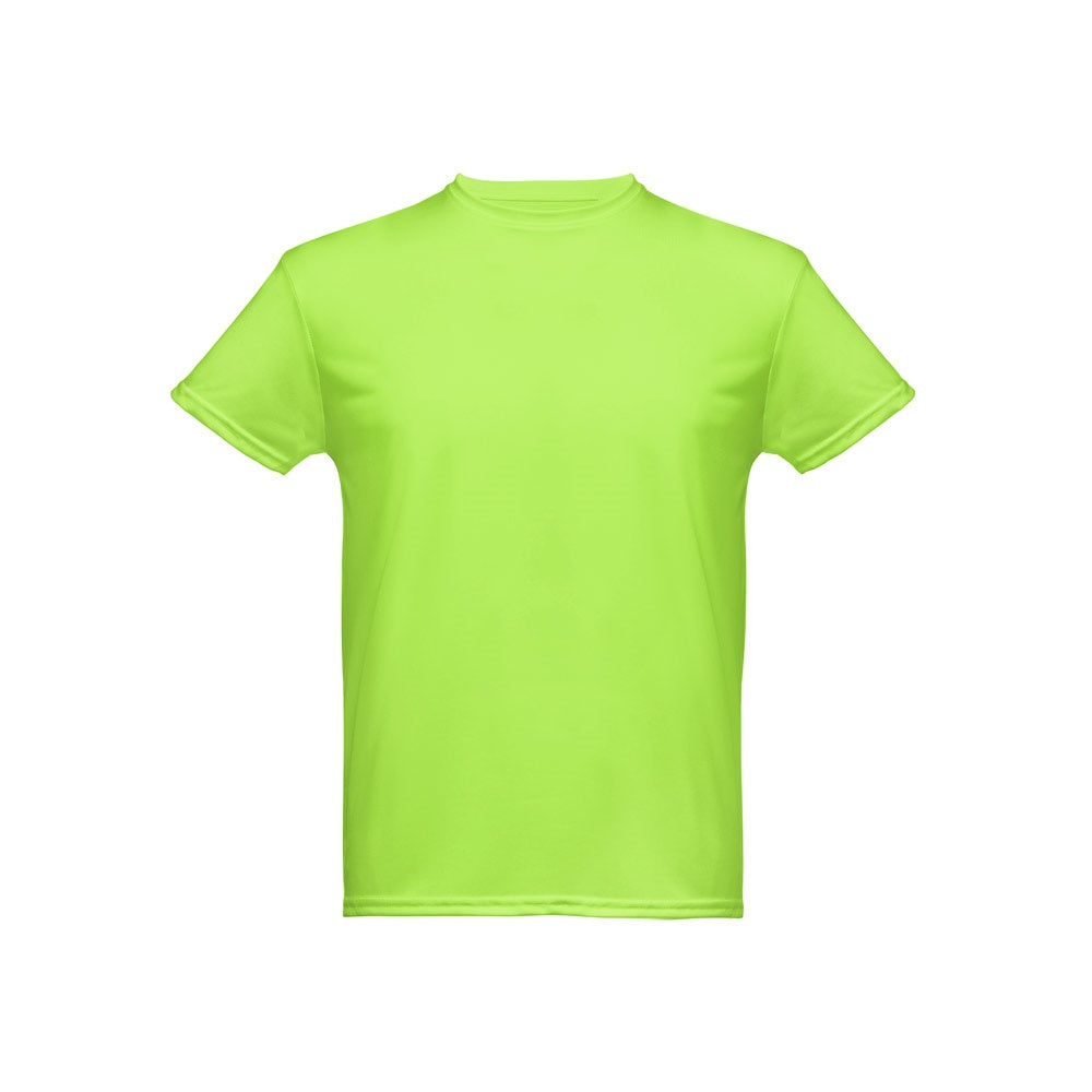 THC NICOSIA promotional t-shirt in hexachrome green with custom logo branding