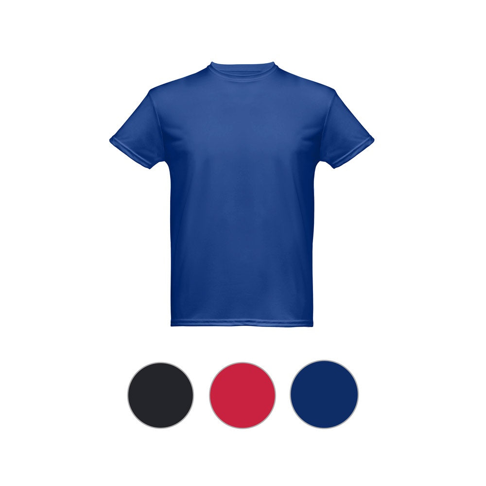 THC NICOSIA promotional t-shirt with custom logo branding