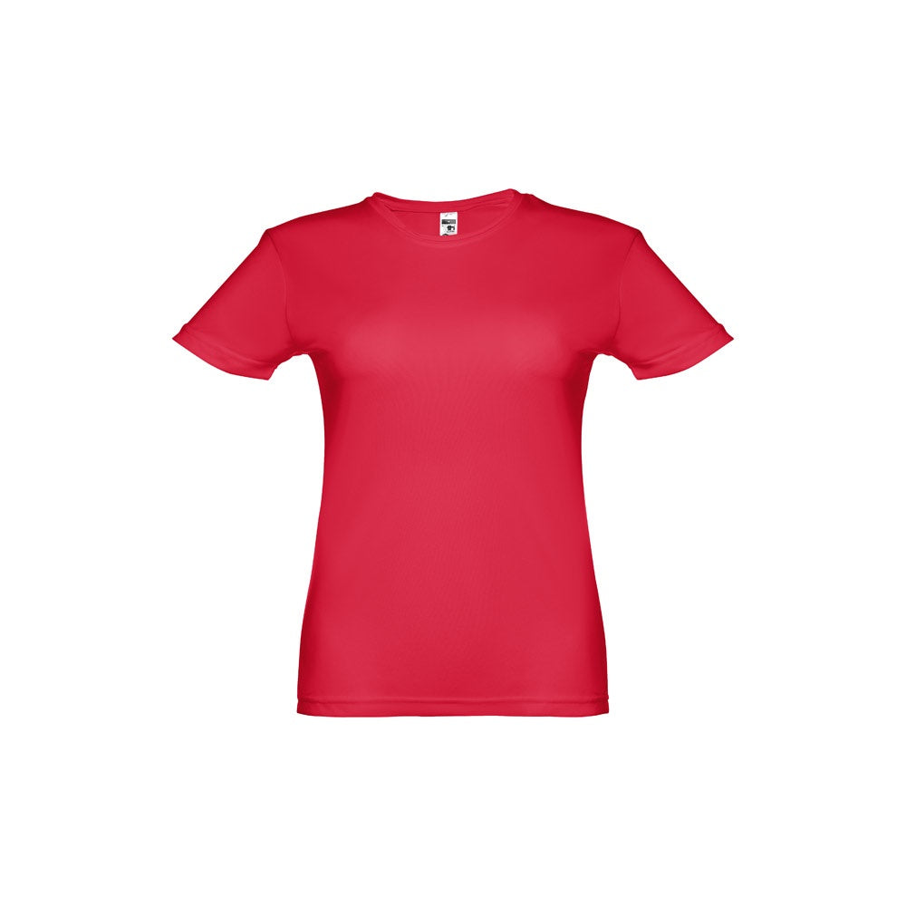 THC NICOSIA WOMEN promotional t-shirt in red with custom logo branding