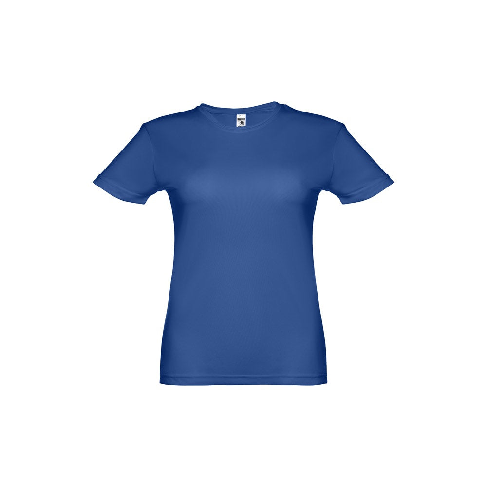 THC NICOSIA WOMEN promotional t-shirt in royal blue with custom logo branding
