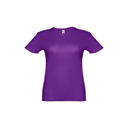 THC NICOSIA WOMEN promotional t-shirt in purple with custom logo branding