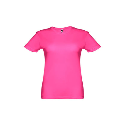 THC NICOSIA WOMEN promotional t-shirt in hexachrome pink with custom logo branding