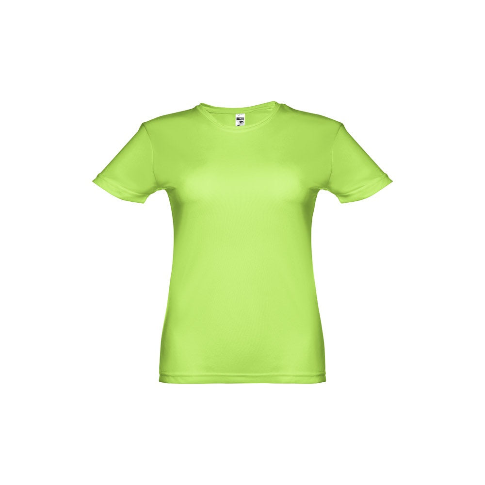 THC NICOSIA WOMEN promotional t-shirt in hexachrome green with custom logo branding