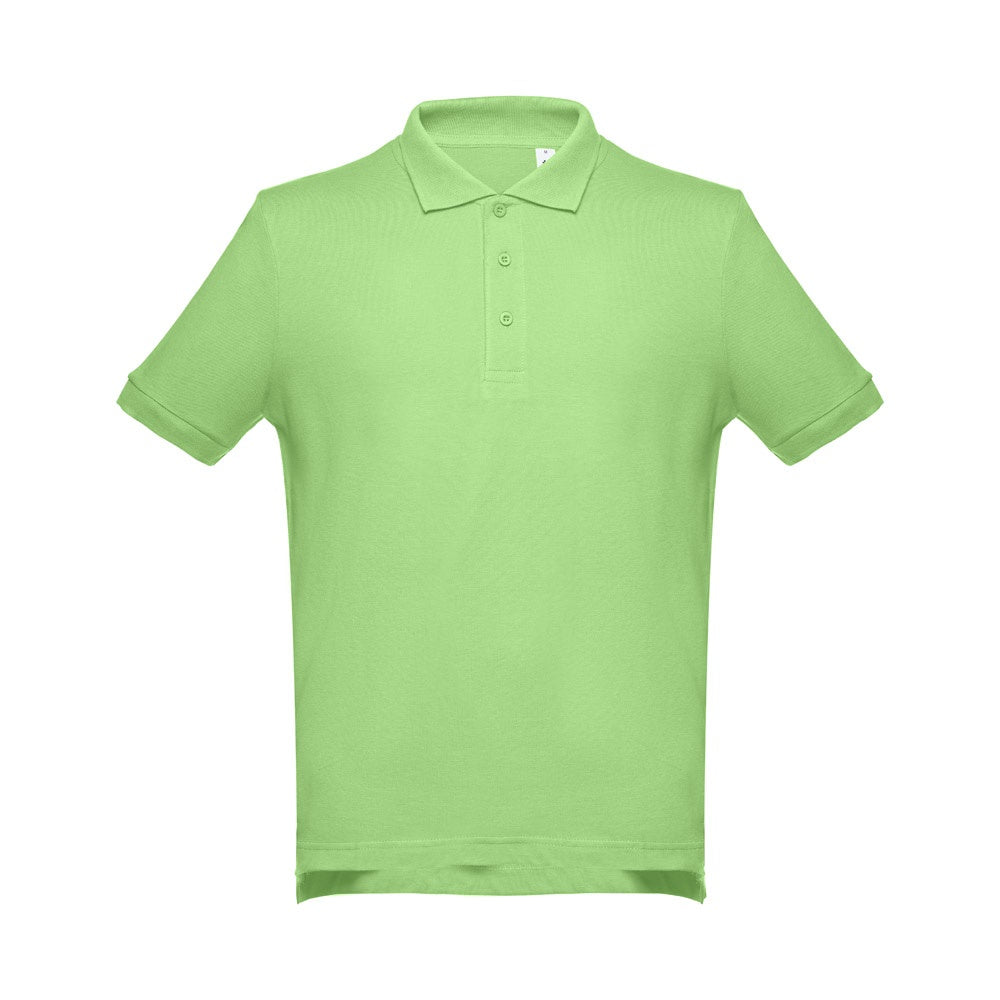 THC ADAM promotional polo shirt in light green with custom logo branding
