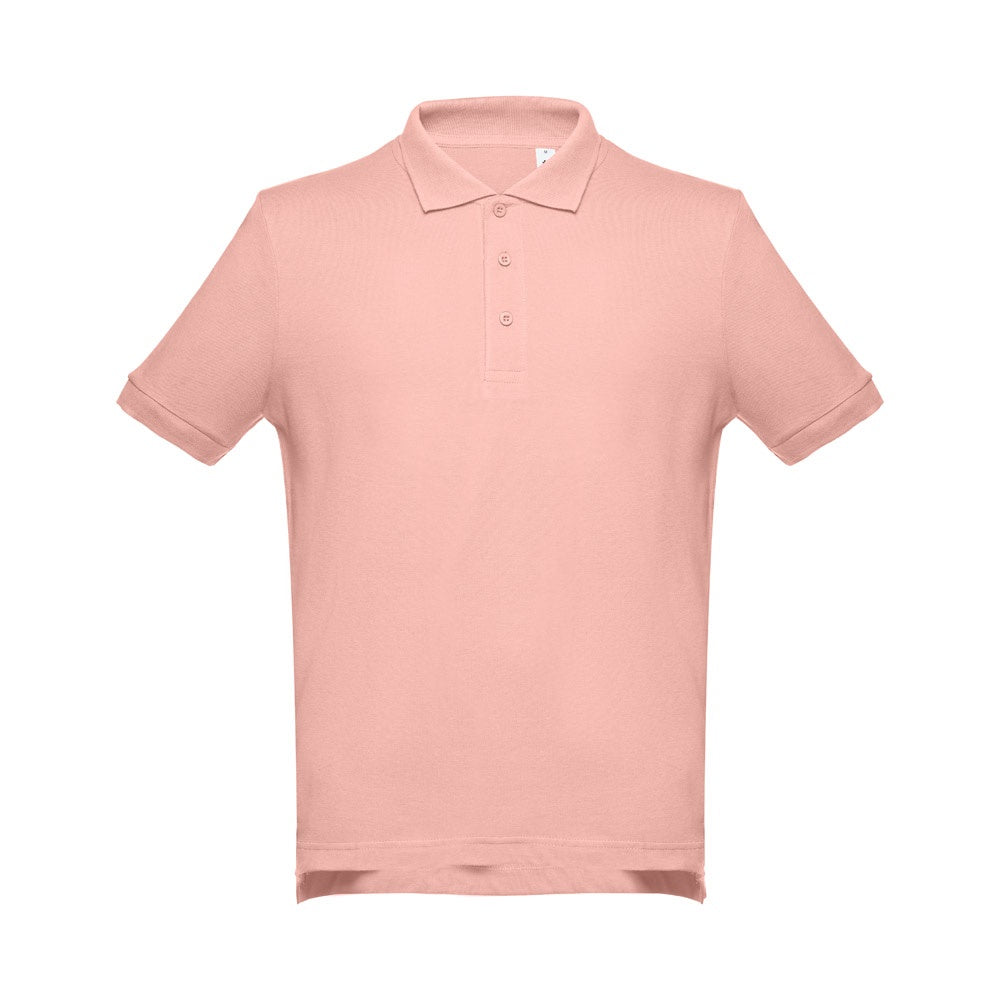 THC ADAM promotional polo shirt in salmon with custom logo branding