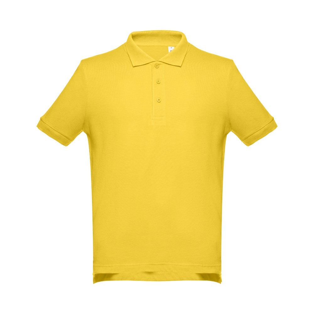 THC ADAM 3XL promotional polo shirt in yellow with custom logo branding