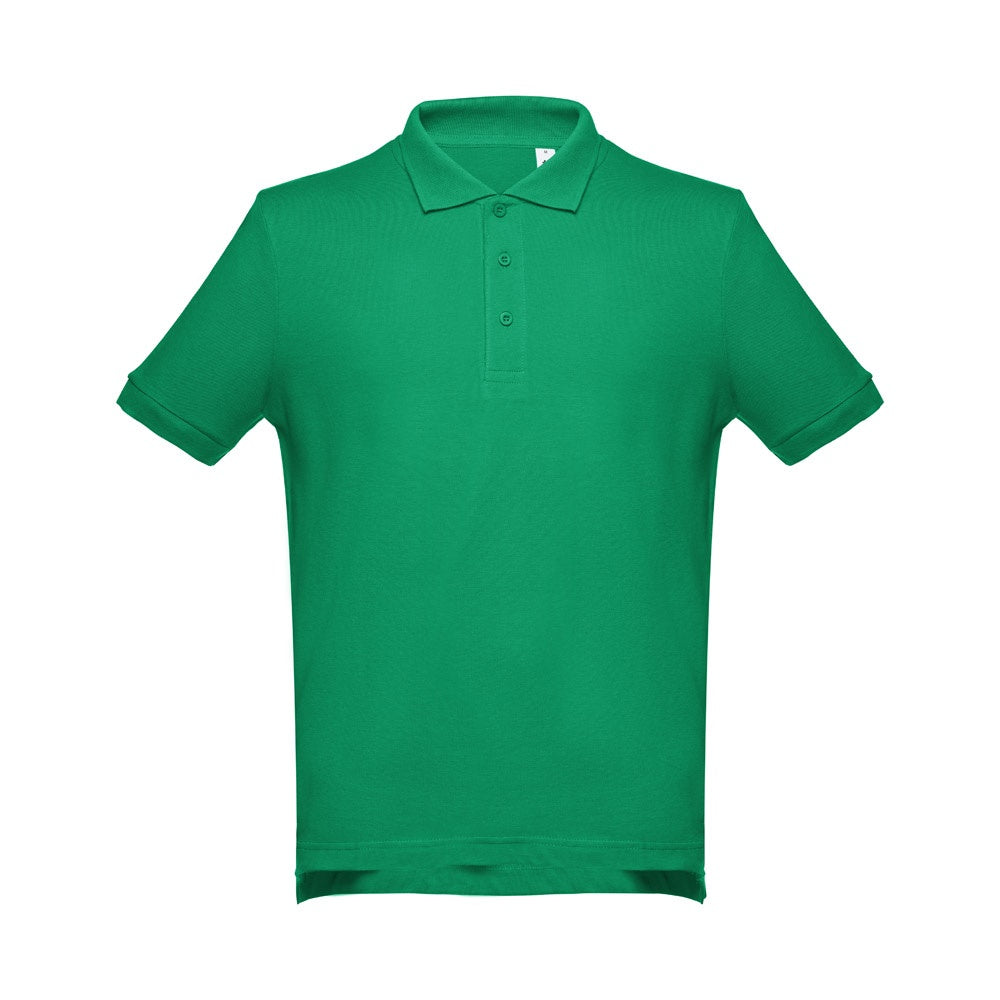 THC ADAM 3XL promotional polo shirt in green with custom logo branding