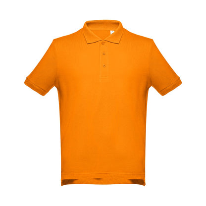 THC ADAM 3XL promotional polo shirt in orange with custom logo branding