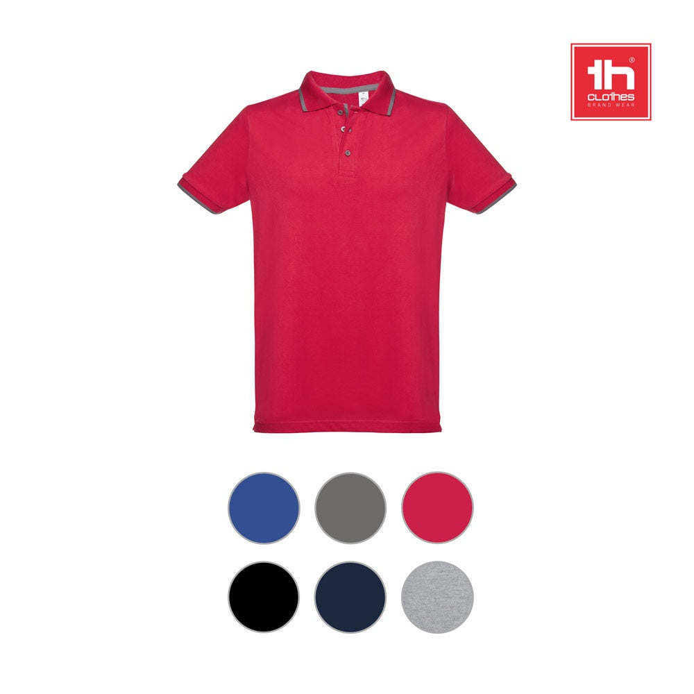 THC ROME promotional polo shirt with custom logo branding