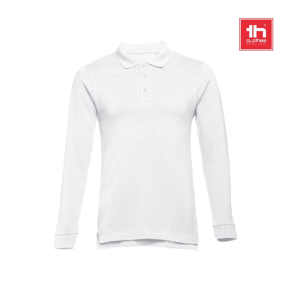 THC BERN WH 3XL promotional polo shirt (complete set view) with custom logo branding