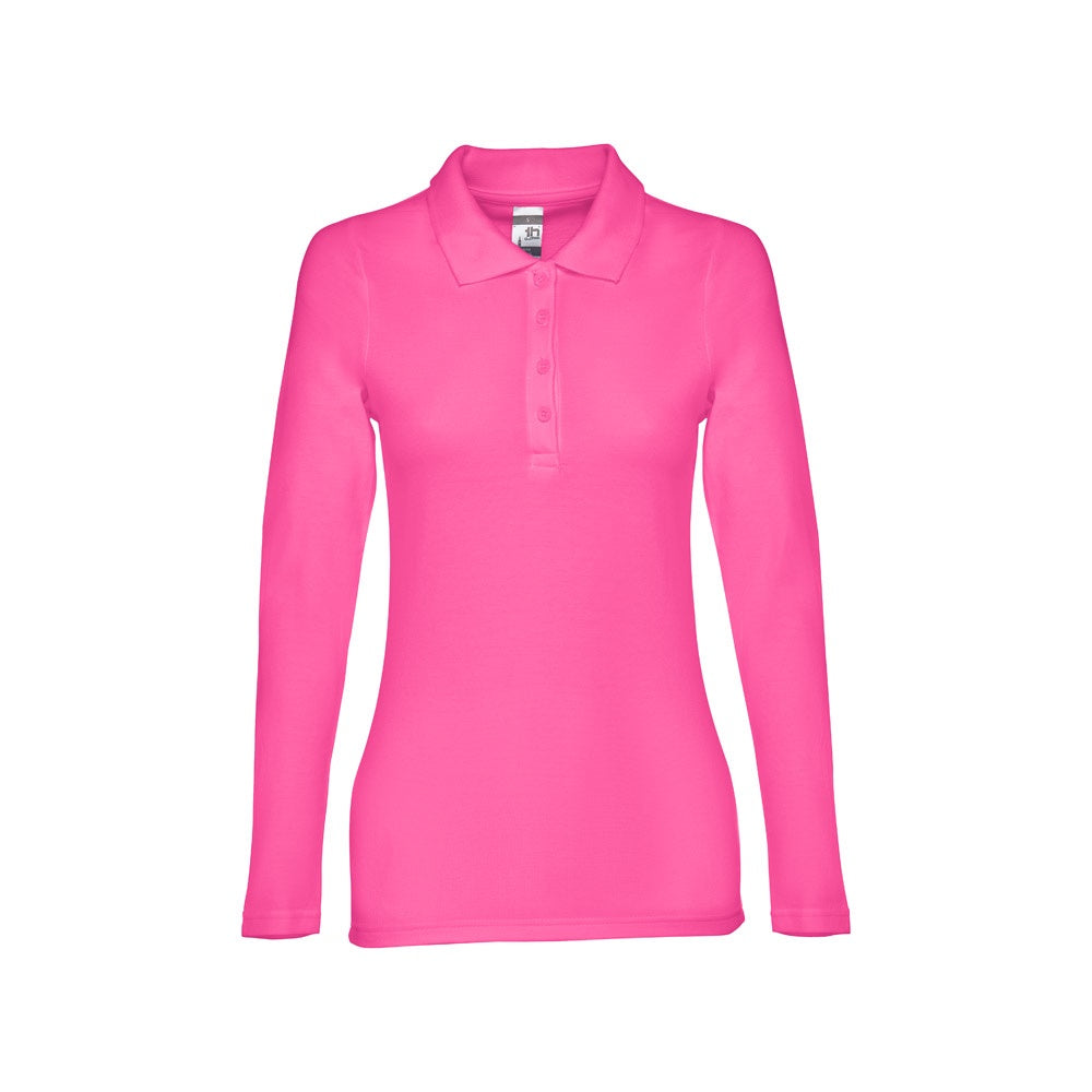 THC BERN WOMEN promotional polo shirt in pink with custom logo branding